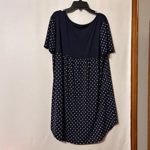 Navy blue and white dress